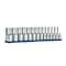 Capri Tools 1/4in. Drive Master Chrome Sockets Set, 6-Point, 4 15 mm, Metric, 28-Piece Billet Aluminum Socket Rail CP12110-28MSDR - alternate 1